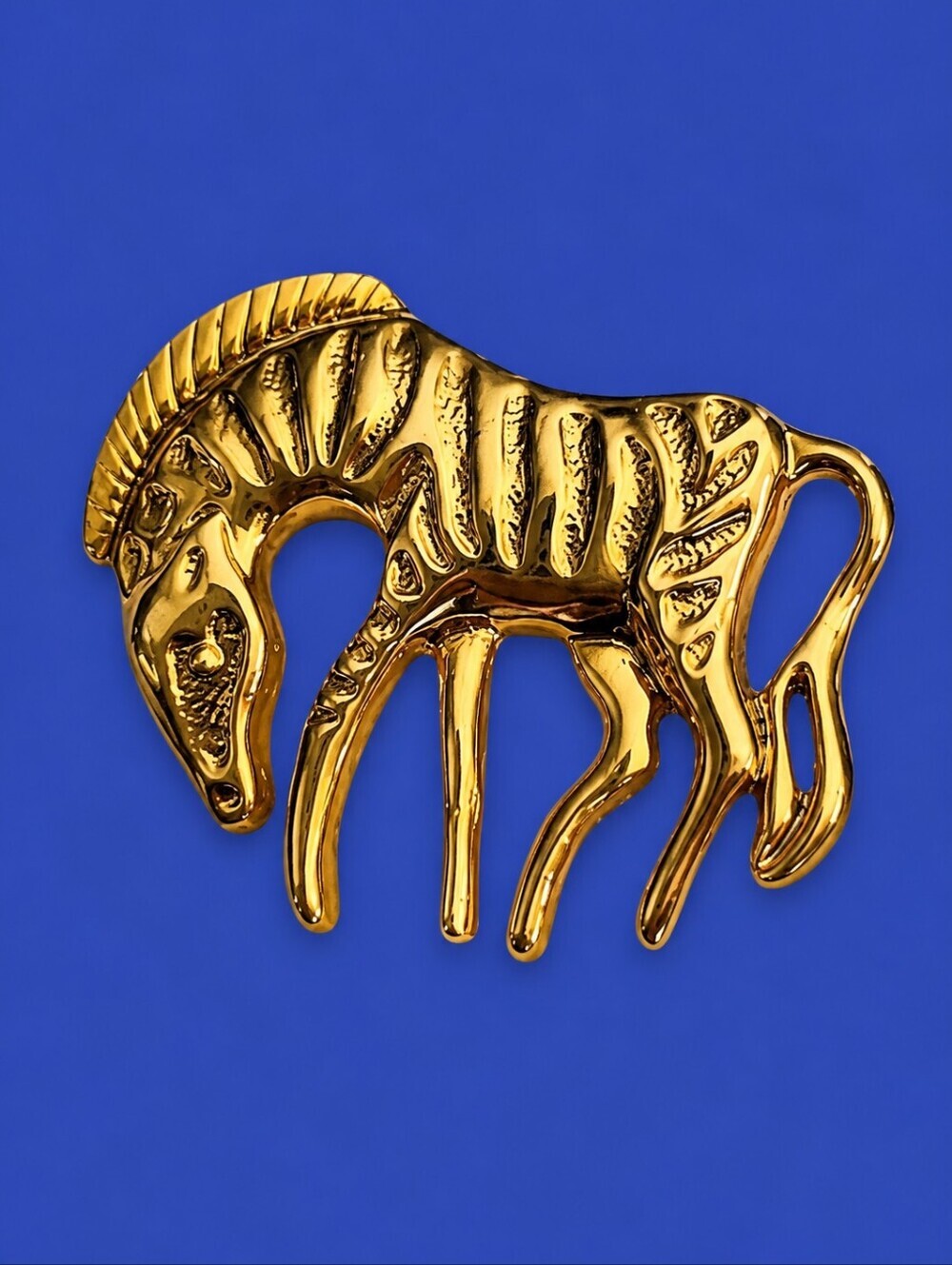 3/$30 Vintage Tribal Zebra Brooch Pin